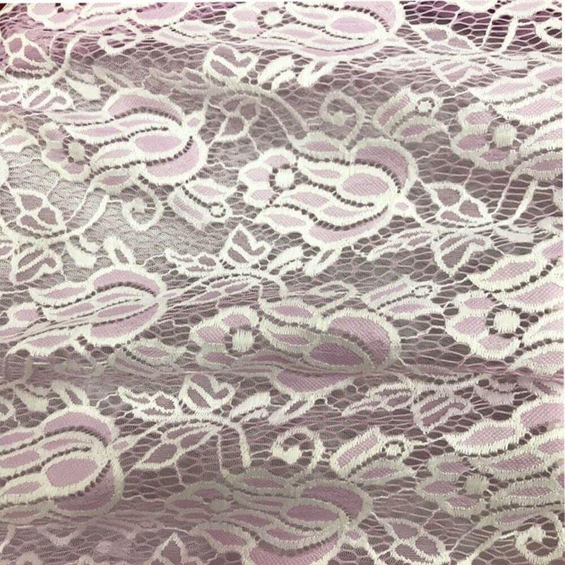 Dress Jacquard Nylon Warp Knit Lace Fabric for Women's Wear Wholesale 10